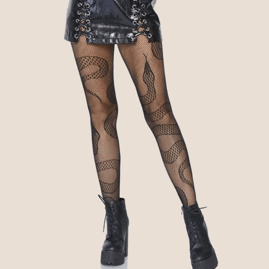 Cut-out Mesh Women's Jumpsuit Animal Stockings