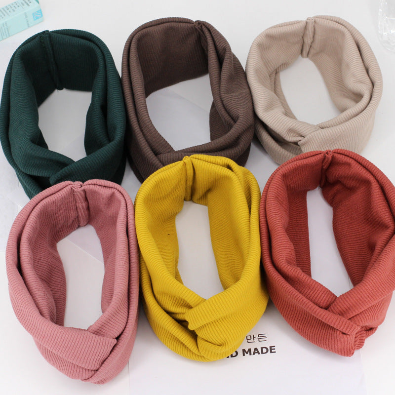 Cross Headband Wild Horizontal Knit Elastic Wool Headband