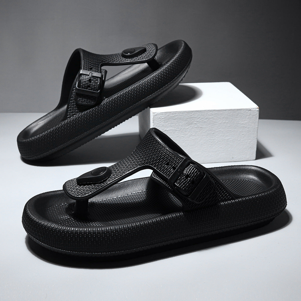 EVA spændeflip-flop mode skridsikre slip-on-sandaler udendørs dobbeltsidet strandsandal