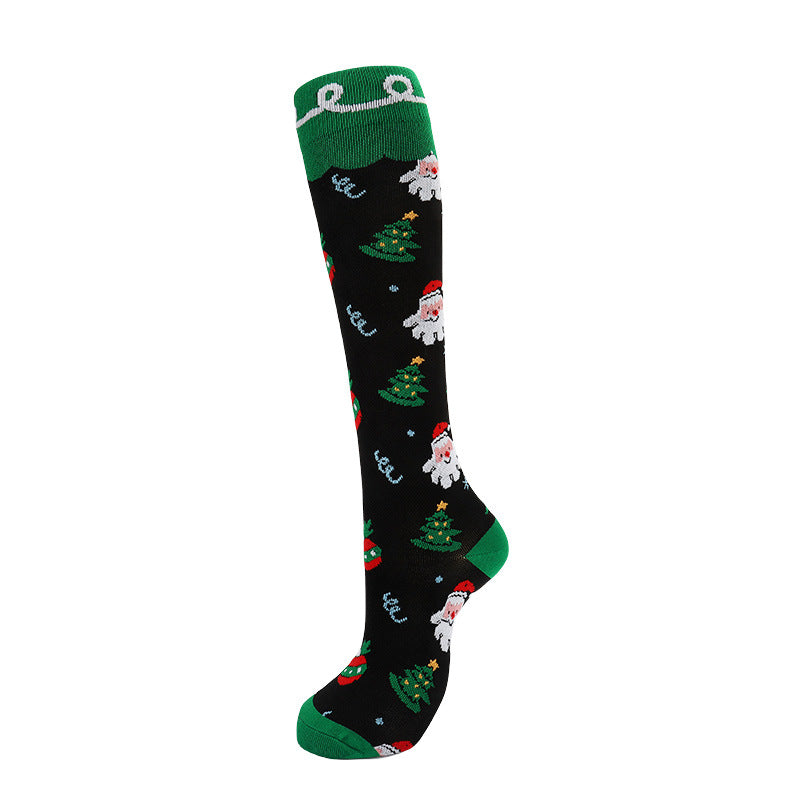 Compression Stockings Christmas Sports High Elastic Breathability