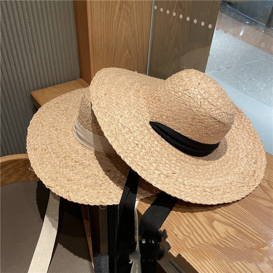 Round Head Beach Protection Sunscreen Holiday Binding Sun Hat