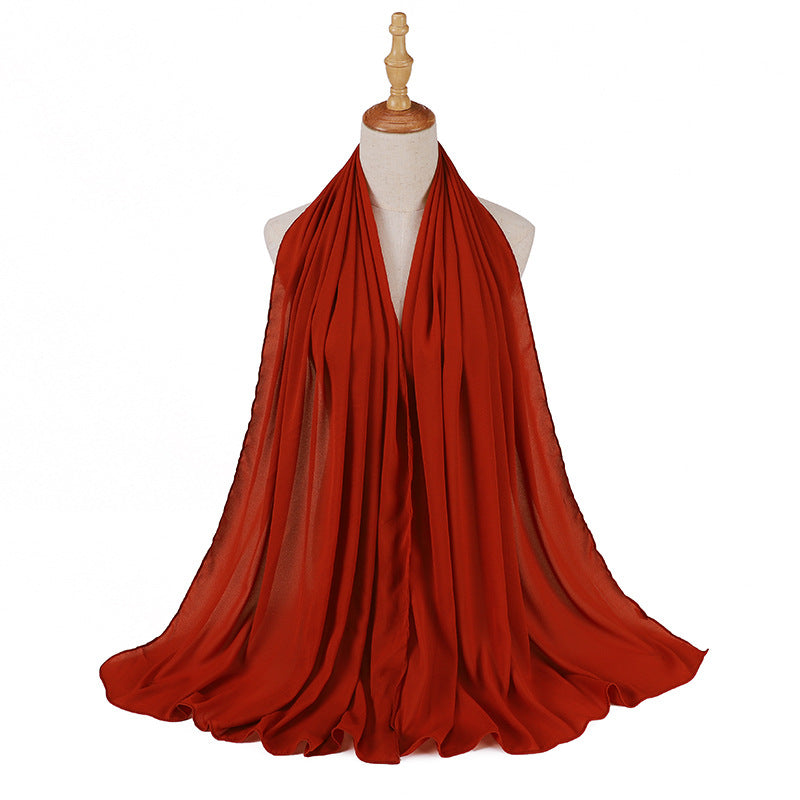 Malaysia Shiny Toe Cap Solid Color Scarf