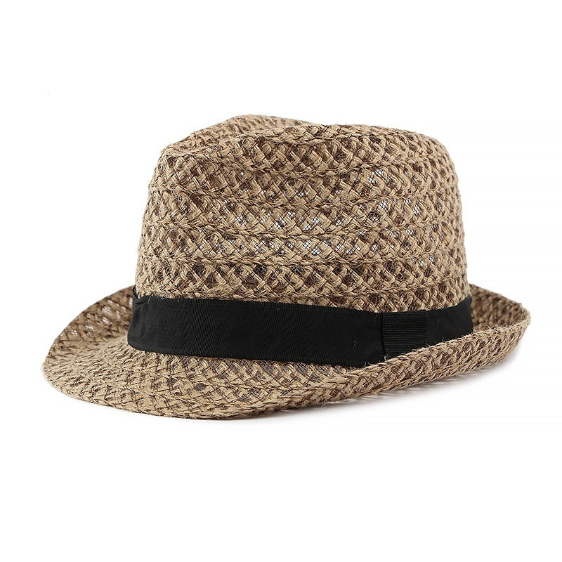 Mens Sun-Protective Hat British Jazz Hat Vintage Top Hat