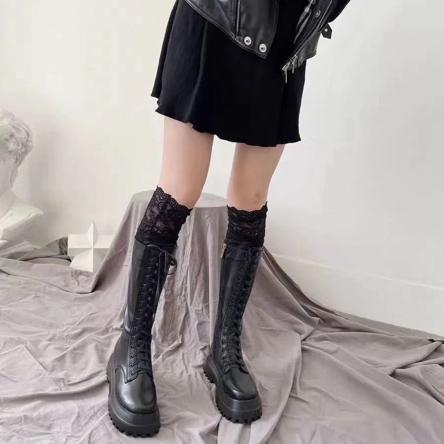 Women's Fashionable Japanese Lace Calf Socks