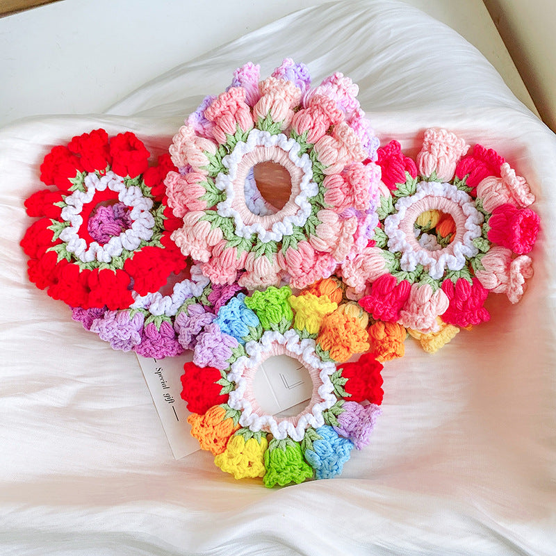 Handmade Crochet Orchid Yarn Headband