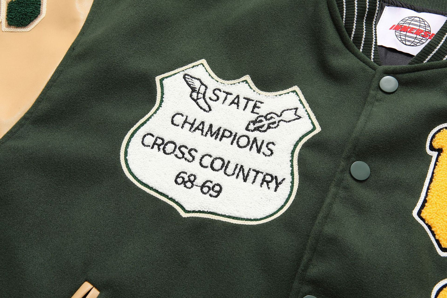 Men's And Women's Round Neck Heavy Industry Splicing Baseball Jacket