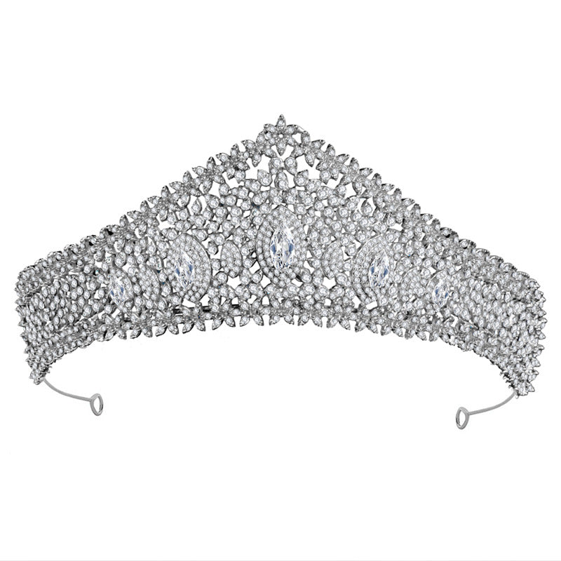 Zirconia Bridal Crown Alloy Court Wedding