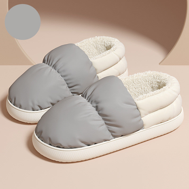 Plush Warm Antiskid Cotton Slippers For Household Use