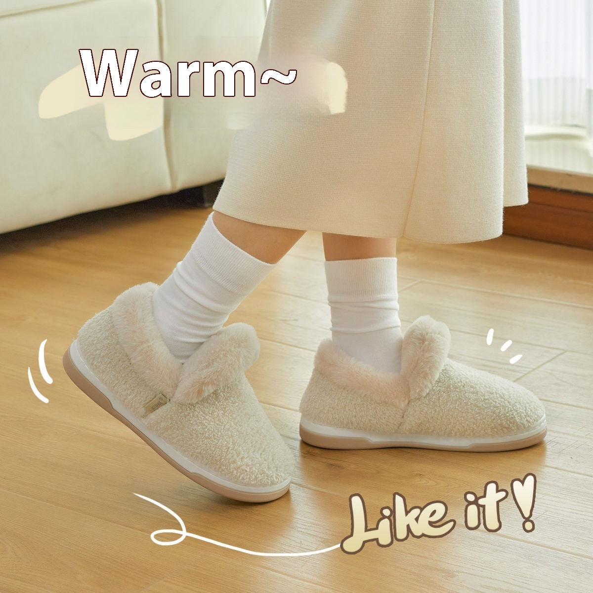 Lightweight Bag Heel Warm Summer Wear Indoor Slippers
