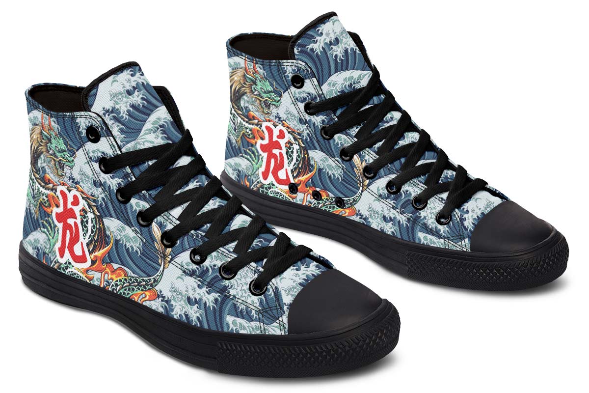 Printed Couple High-top Canvas Shoes