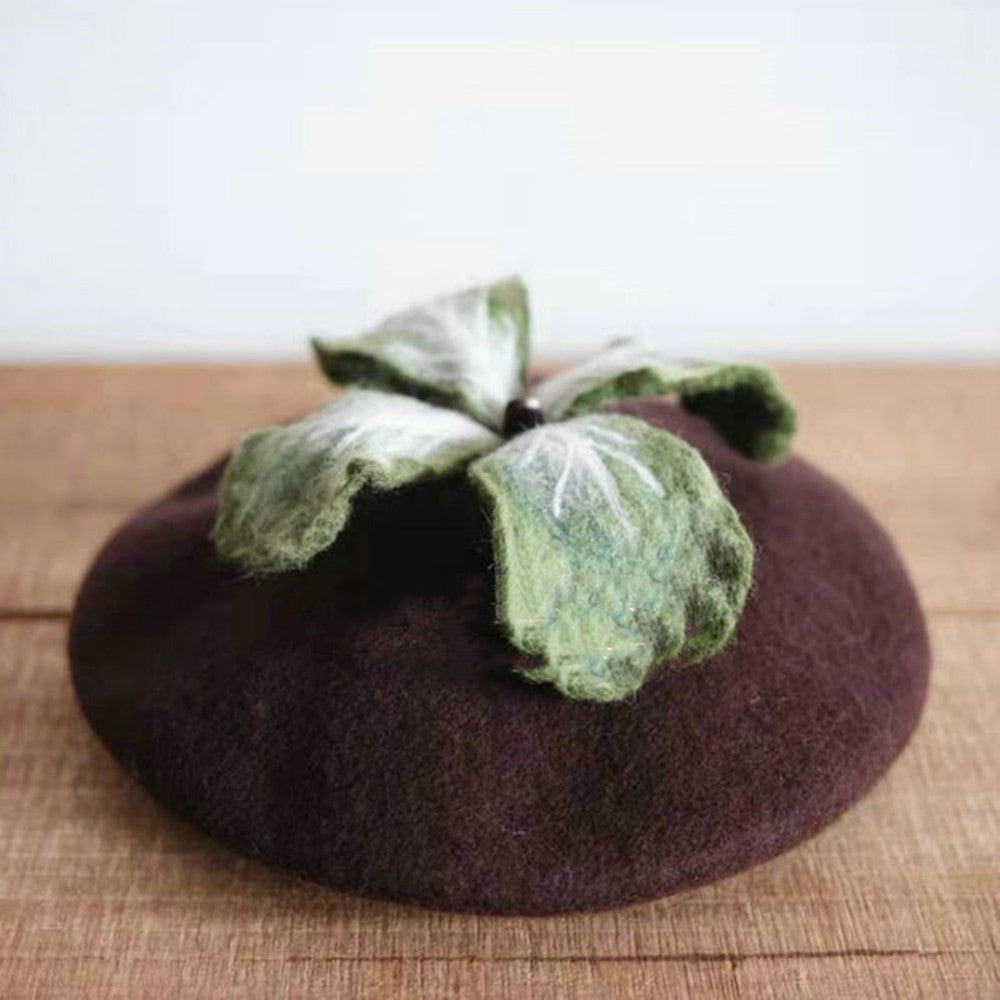 Handmade Wool Painter Hat Japanese