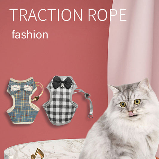 Cat Traction Rope Out Anti Slip Vest Type Adjustable Strap