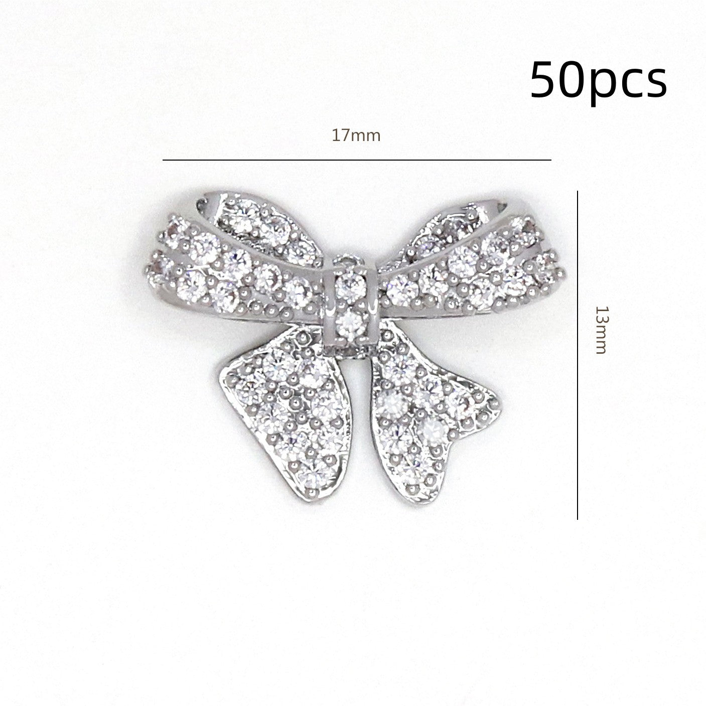 Bow Zircon Nail Ornament Zircon