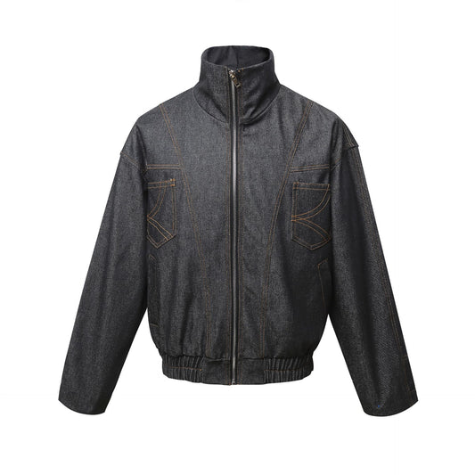 Spring Neutral Street Deconstruction Denim Men's Loose Jacket Coat