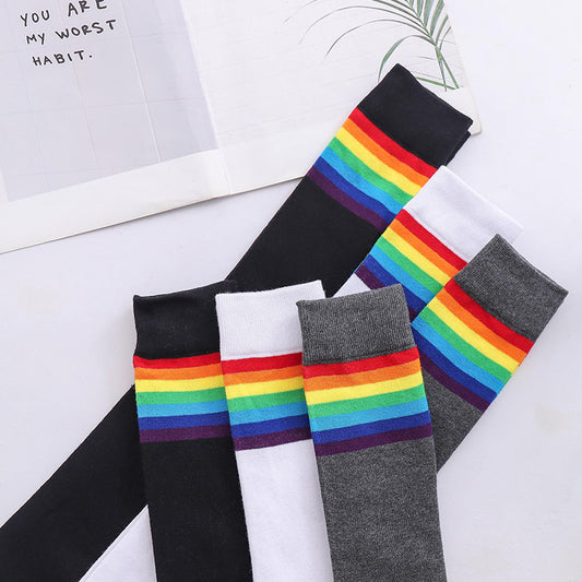Women's New Rainbow Stripe Stockings