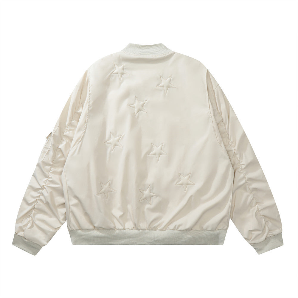 Letter XINGX Embroidered Stand Collar Jacket