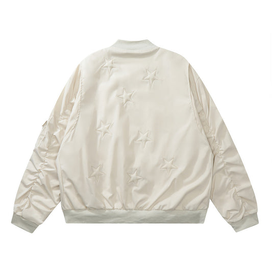 Letter XINGX Embroidered Stand Collar Jacket