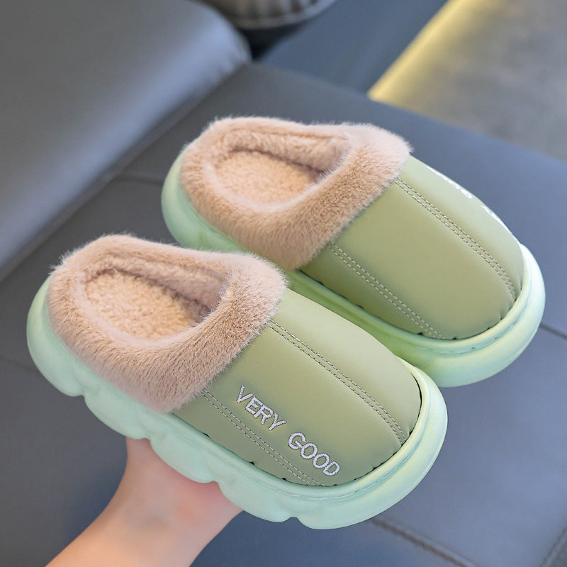 Winter Anti-slip Waterproof Cotton Slippers For Children