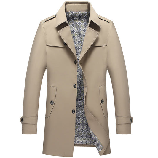 Spring And Autumn Jacket Men's Duster British Style