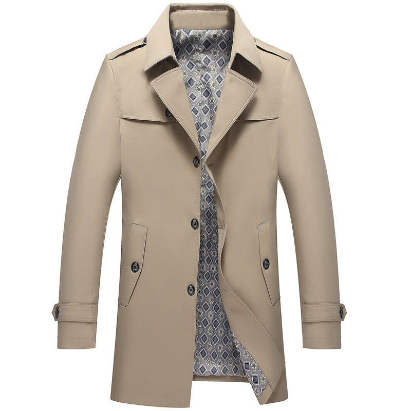 Spring And Autumn Jacket Men's Duster British Style