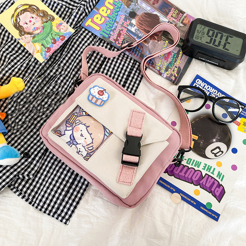 Cute Cartoon Girl Student Transparent Bag