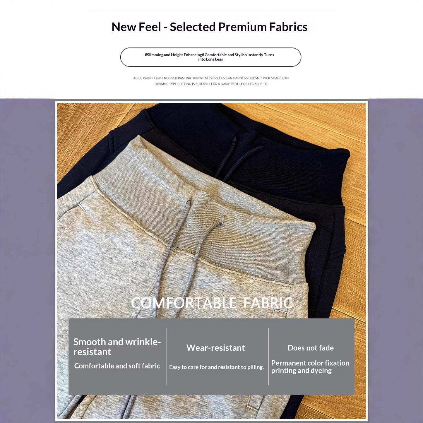 Dark Gray Flared Pants Womens High-Waisted Casual Sport Pants