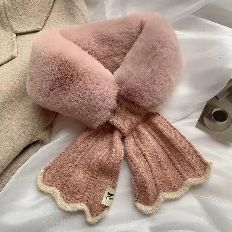 Women's All-match Plush Rex Rabbit Fur Scarf