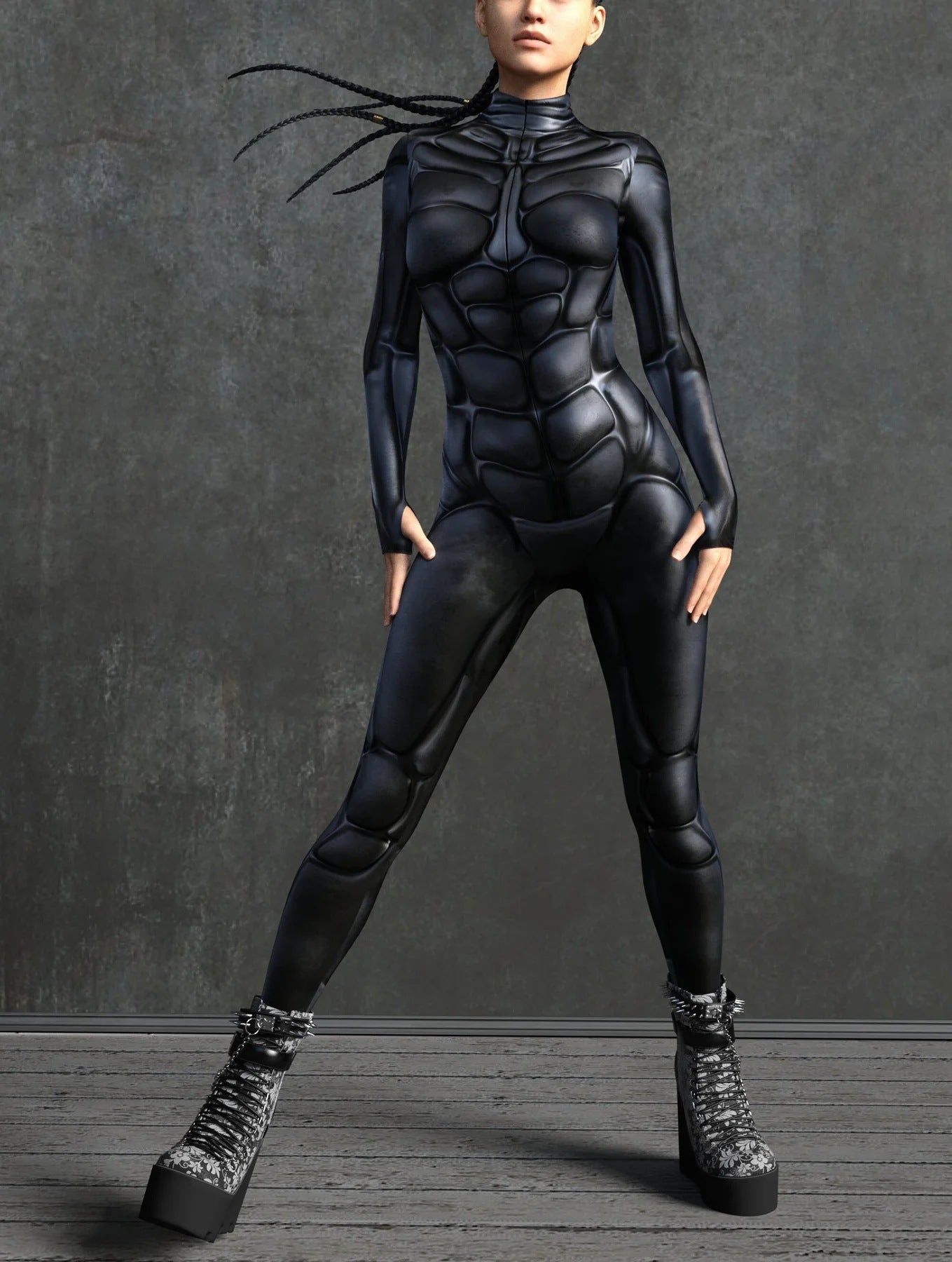 New Women's Printed Muscle Mecha Colorful Clothing