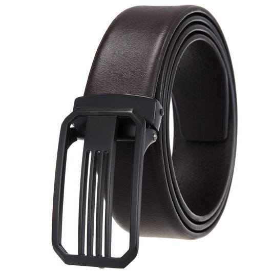 Pin Buckle Belt Two-layer Cowhide Punching Belt