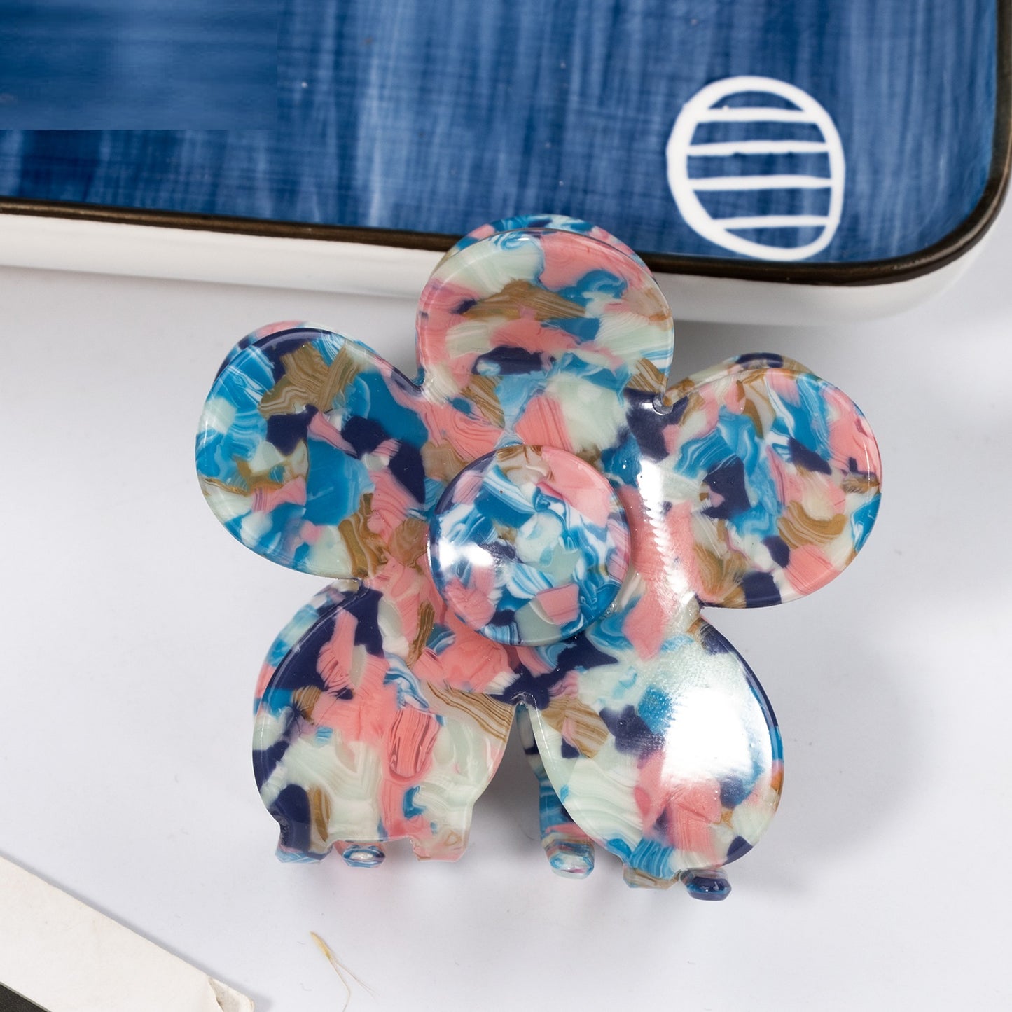 Summer New Retro Simple Acrylic Flower Hair Clip