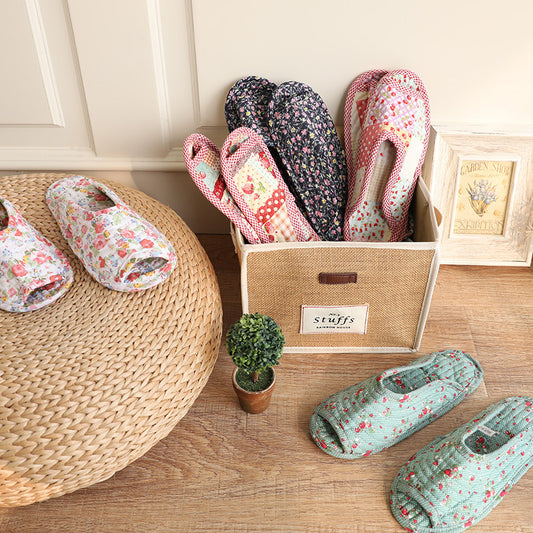 Pastoral Fabric Home Cotton Slippers