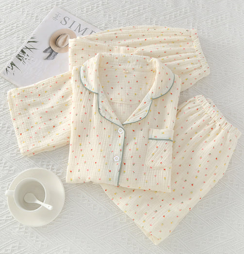 Women's Crepe Cotton Yarn Fashion Three-piece Set