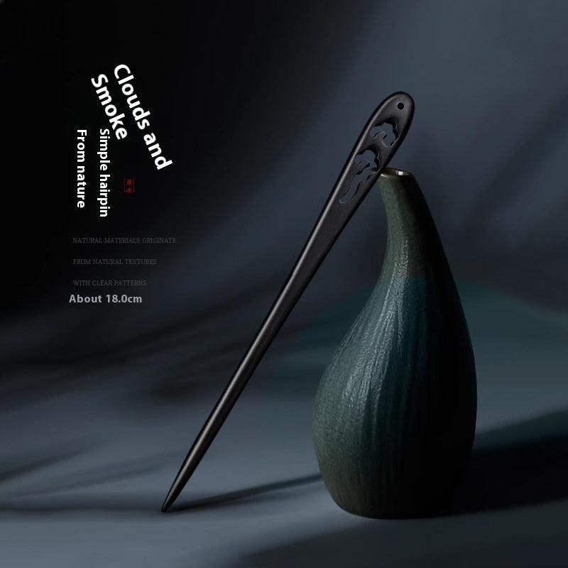 Women's Ancient Style Han Chinese Clothing Wooden Hairpin