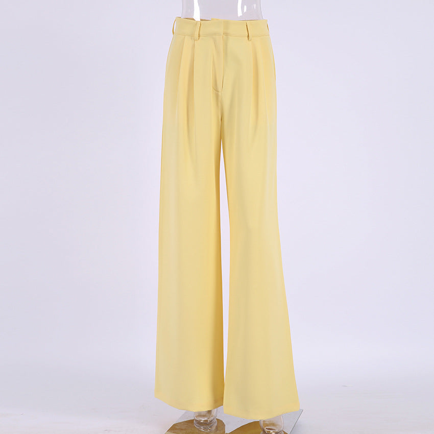 Women's High Waist Loose Temperament All Match Trousers