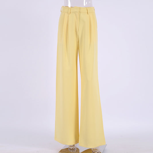 Women's High Waist Loose Temperament All Match Trousers