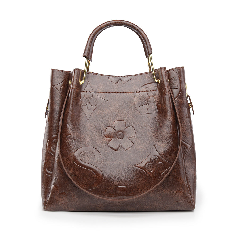 Lady Temperament Large Capacity Vintage Handbag