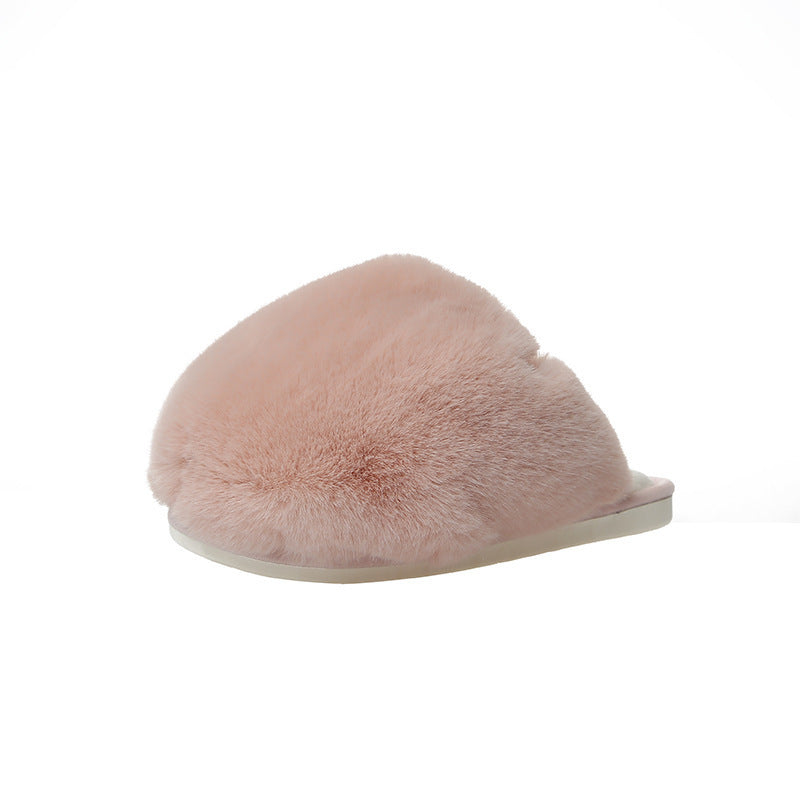 Women's Plush Fluffy Fur Ball Warm Slippers