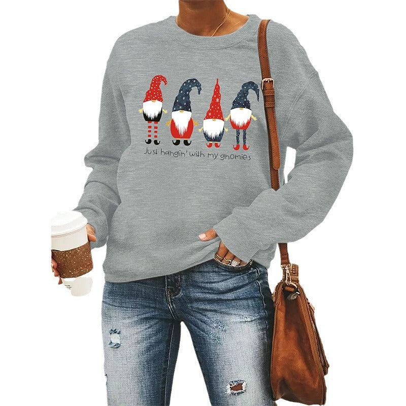 Women's Round Neck Long Sleeve Sweater Christmas