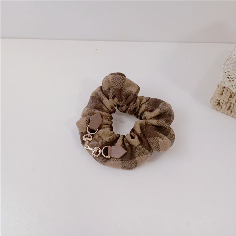Simple Plaid Headband Fabric Hairband Temperament