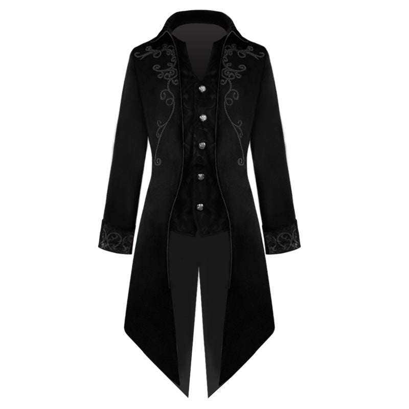 Swallowtail Medieval Retro Men's Punk Men's Coat Gothic Coat