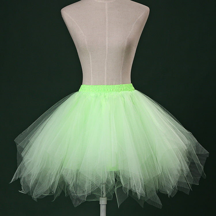 Half-length Pettiskirt Perform Dance Party Tulle Skirt Crinoline
