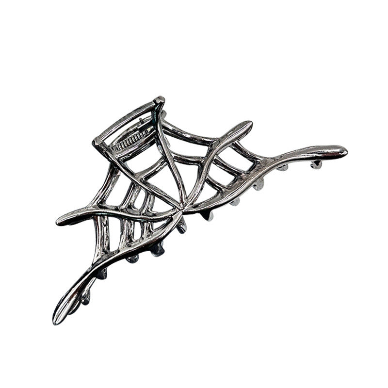 Barrettes Spider Web Metal Advanced Sense Shark Clip Grip