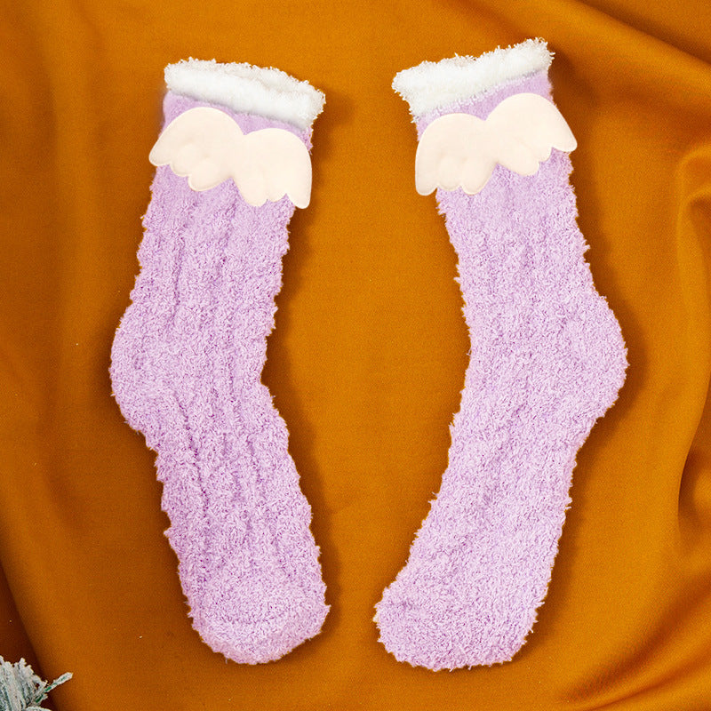 Coral Socks For Children In Autumn And Winter