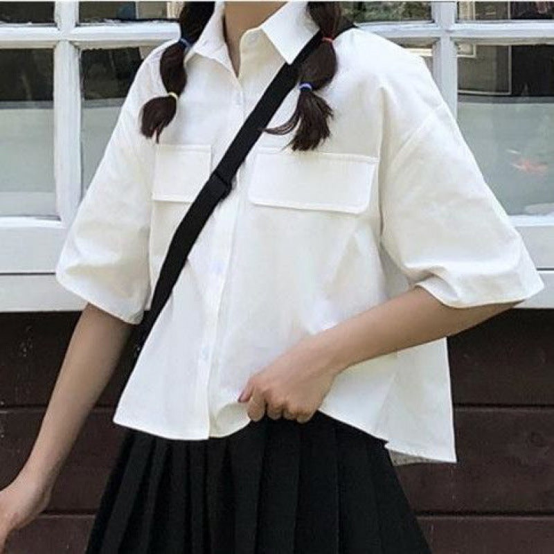 JK Uniform Short-sleeved Shirt Pleated Skirt Skirt