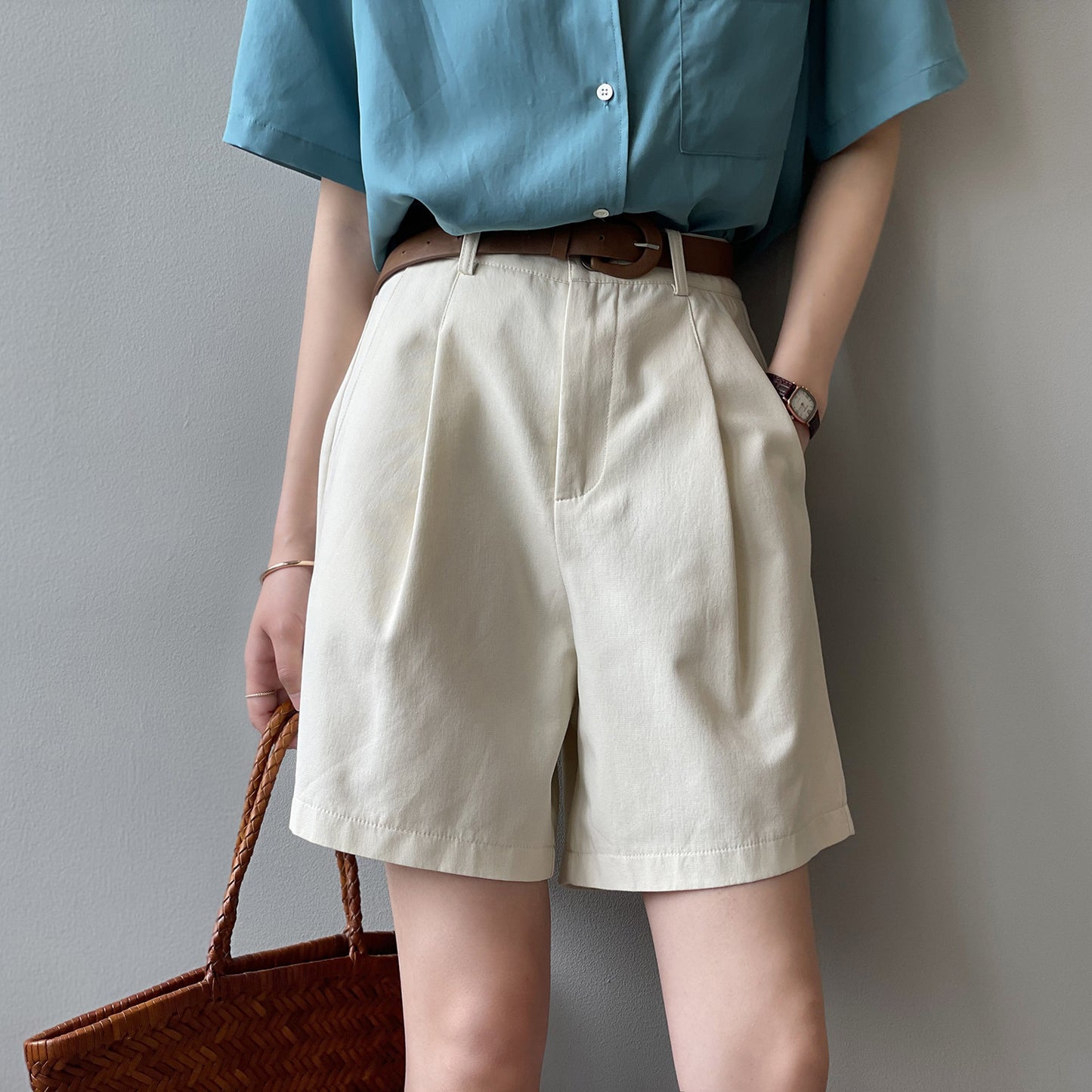 High Waist Slim Loose Straight Wide Leg Casual Pants