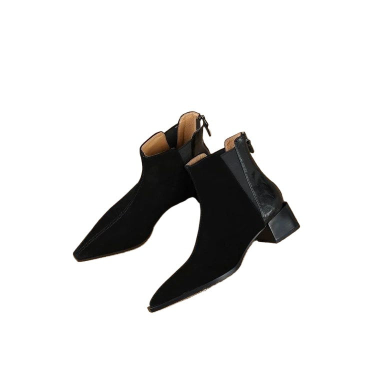Matte Square-toe Dr Martens Boots For Fall And Winter