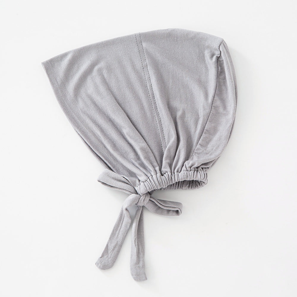 Women's Fashion Solid Color Lace-up Bottoming Hood
