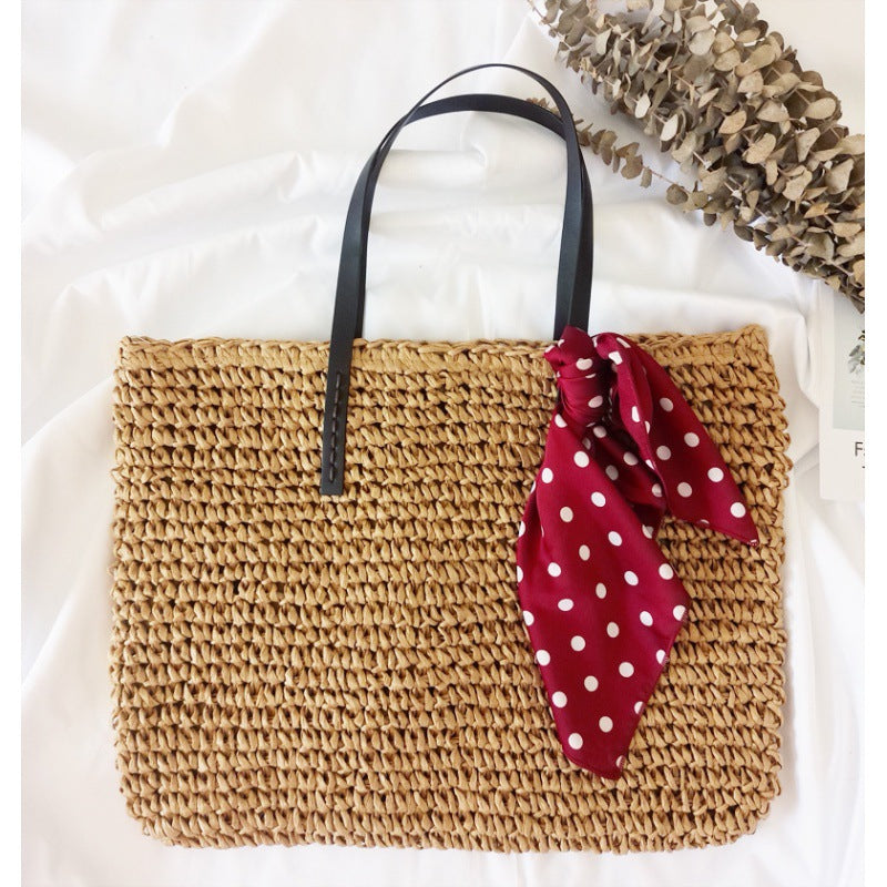 New Seaside Holiday Woven Bag Portable