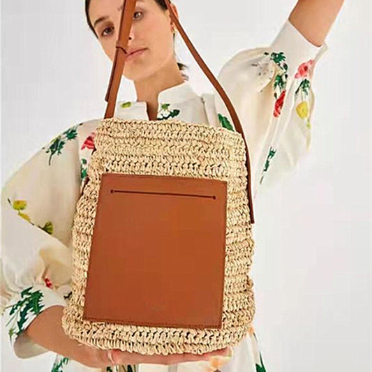 Straw Woven Bag Street Fashion Atmosphere Messenger