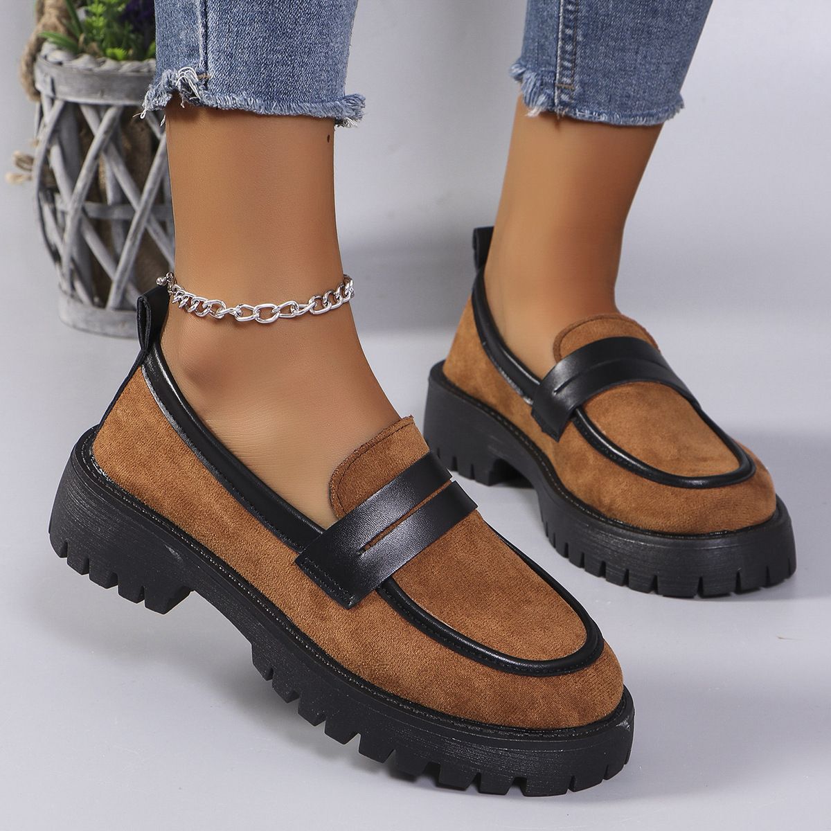 Single Layer Shoes British Style Temperament Wild
